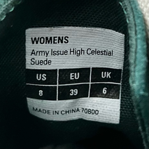 NIB SeaVees Army Issue High Celestial High Top Sneaker Bottle Green Suede 8 39 - Picture 9 of 12